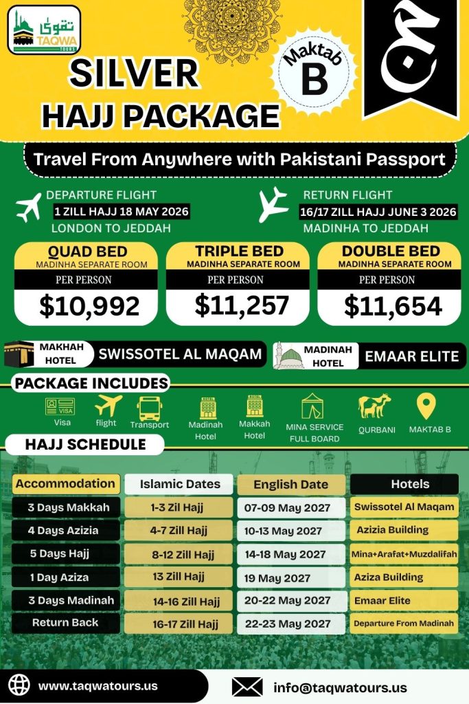 Silver Hajj Package 2027 from USA - Taqwa Tours